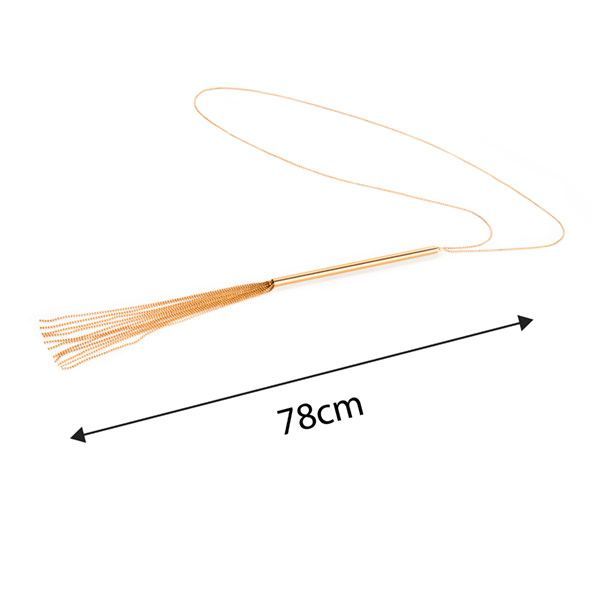 SO2661 Ланцюжок-батіг на шию Bijoux Indiscrets MAGNIFIQUE Necklace Whip - Gold, прикраса для тіла