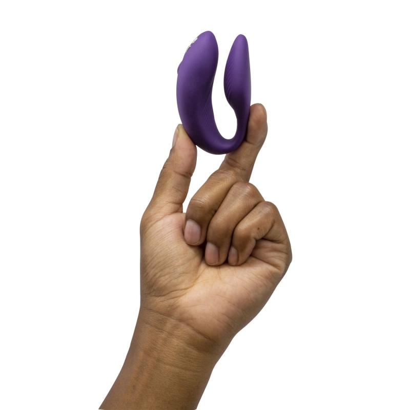 SO6923 Смарт-вібратор для пар We-Vibe Chorus Purple, сенсорне керування вібраціями стисненням пульта