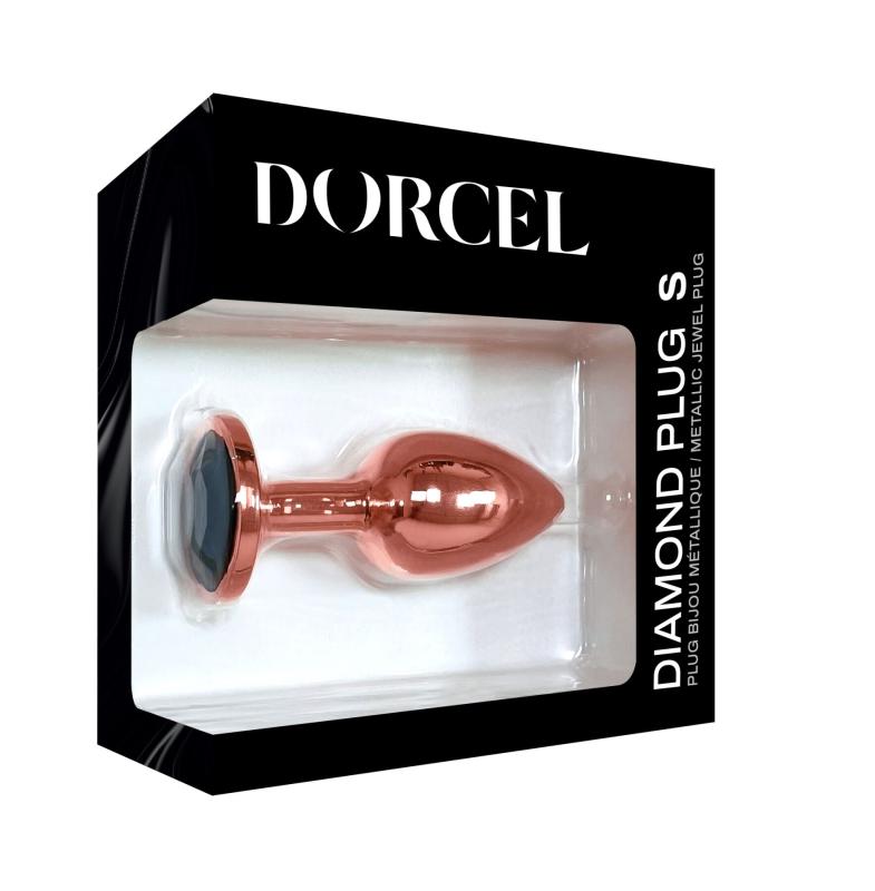 SO5534 Металлическая анальная пробка с украшением в виде кристалла Dorcel - Diamond Plug Rose Gold S