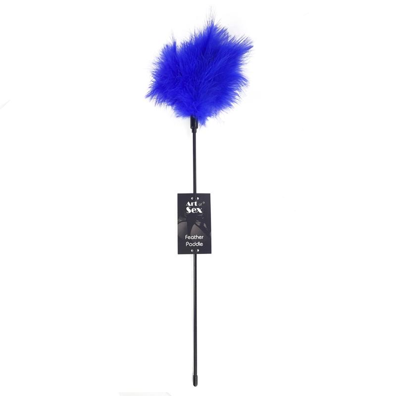 SO6613 Щекоталка синяя Art of Sex - Feather Paddle, перо молодого индюка