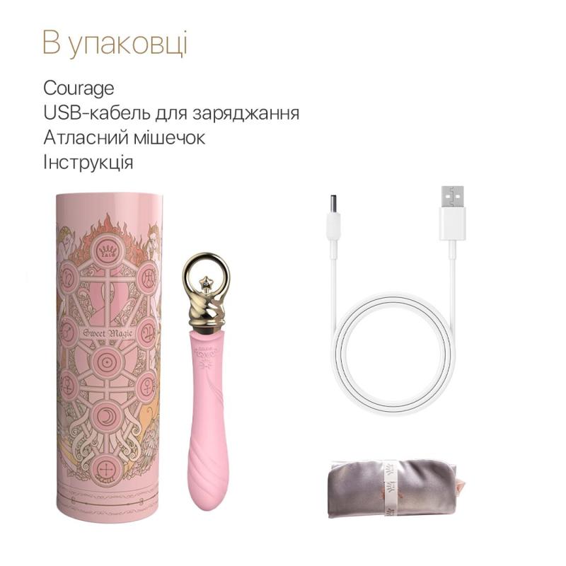 SO6674 Вибратор для точки G с подогревом Zalo Sweet Magic - Courage Fairy Pink