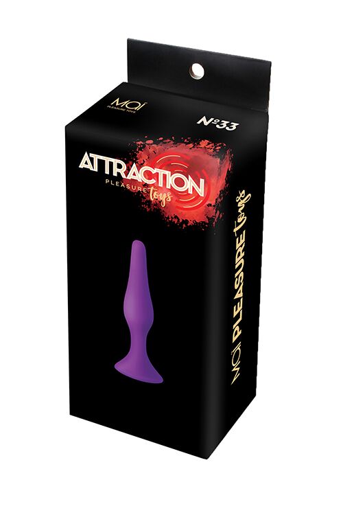 SO5011 Анальная пробка на присоске MAI Attraction Toys №33 Purple, длина 11,5cм, диаметр 3см