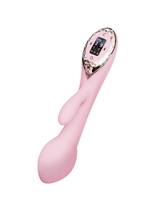 SO4955 Вибратор-кролик с надувающейся головкой KISTOY A-King, LED-экран