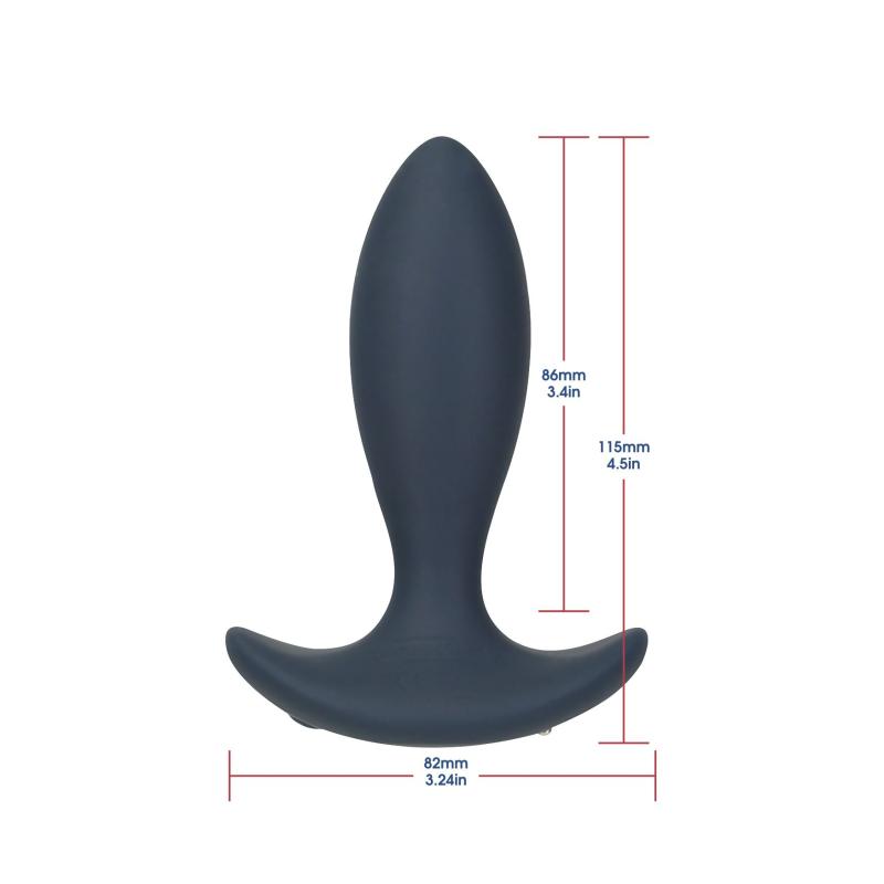 SO5571 Анальная пробка с пульсацией Lux Active – Throb – 4.5" Anal Pulsating Massager, пульт ДУ