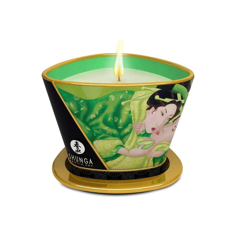 SO2515 Массажная свеча Shunga Massage Candle – Exotic Green Tea (170 мл) с афродизиаками