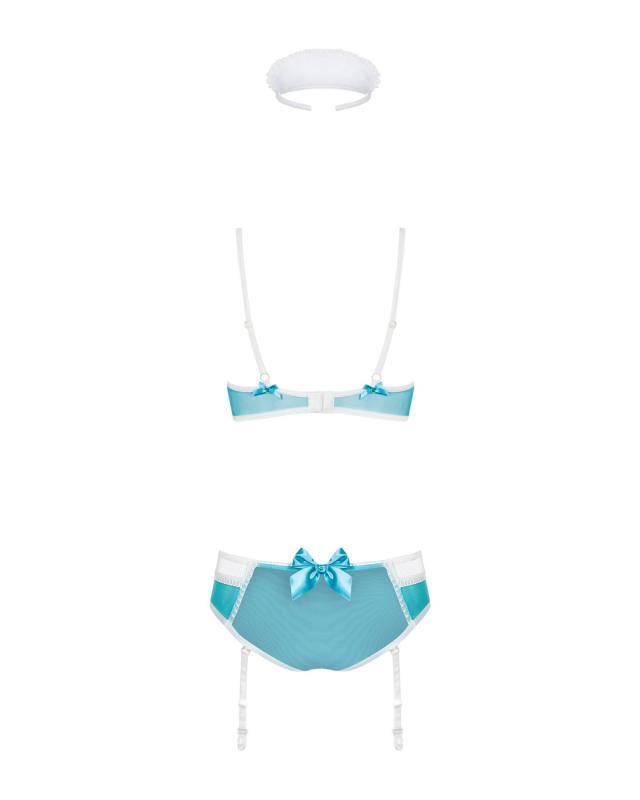 SO7177 Эротический костюм медсестры Obsessive 834-CST-6 S/M, бело-голубой