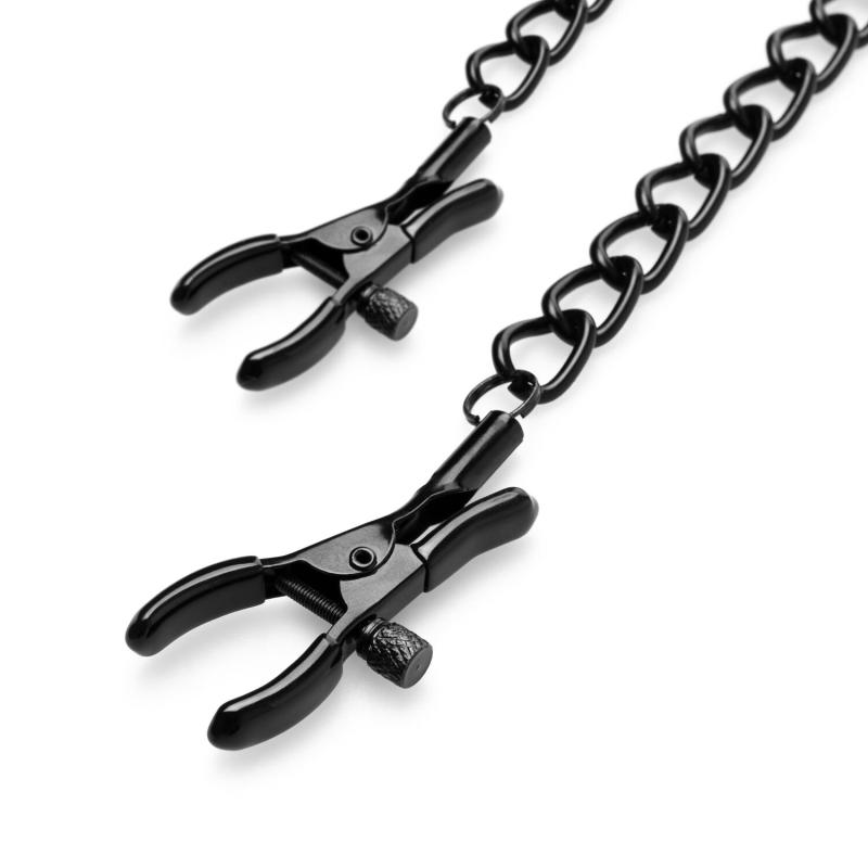 SO8817 Зажимы для сосков Bedroom Fantasies Nipple Clamps with Chain - Black