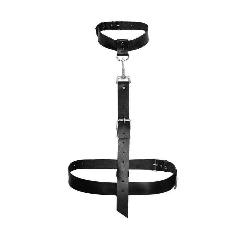 SO7765 Сексуальная портупея из натуральной кожи Art of Sex - Heidi, размер XS-2XL, цвет черный