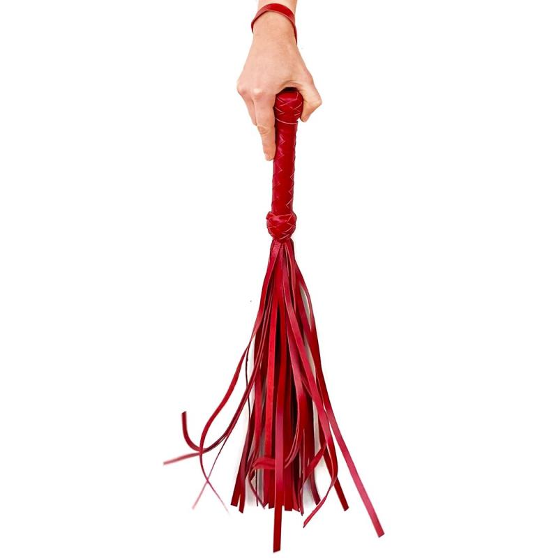 SO5217 Флоггер маленький / мартинет, 30 хвостов по 35 см, цвет красный