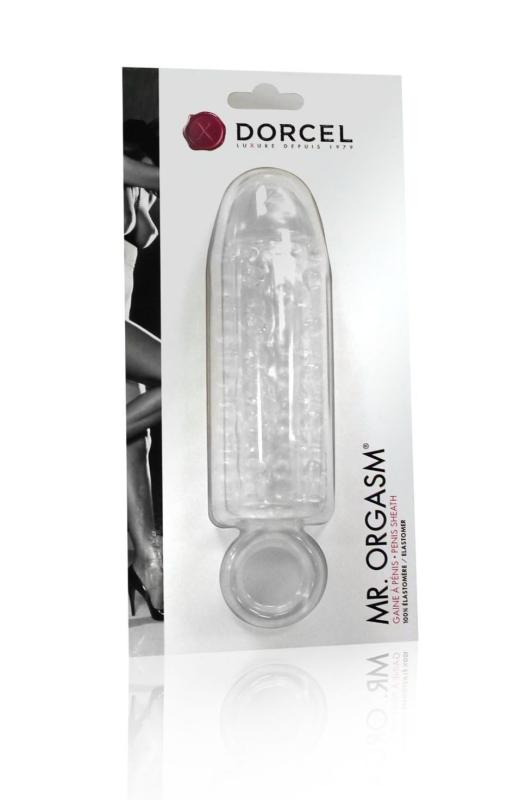 MD0609 Насадка на член Dorcel Mr. Orgasm с кольцом для мошонки, ультрастимулирующий рельеф