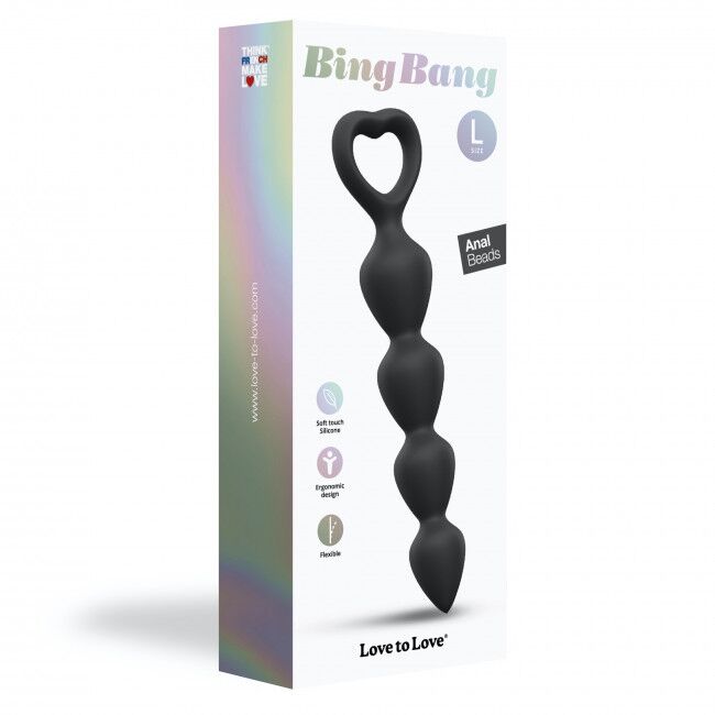 SO5083 Анальная цепочка Love To Love BING BANG L - BLACK ONYX
