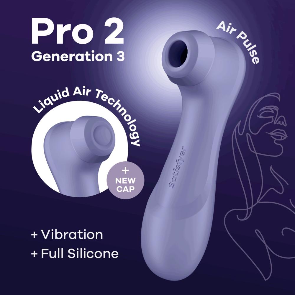SO8403 Вакуумный клиторальный стимулятор Satisfyer Pro 2 Generation 3 with Liquid Air Lilac