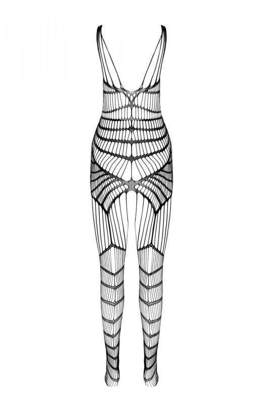 SO5331 Черный ажурный бодистокинг со сложным вертикальным плетением Casmir CA004