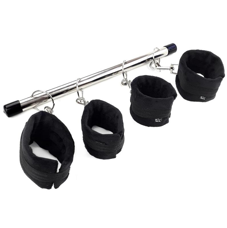 SO7523 Колодка-распорка для рук и ног Art of Sex - Bondage  Soft Touch BDSM Spreader , цвет черный