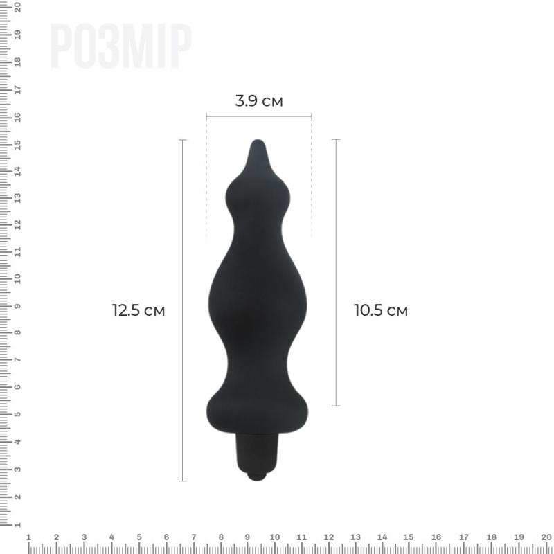 AD20309 Анальная пробка с вибрацией Adrien Lastic Bullet Amuse Black, макс. диаметр 3,9см