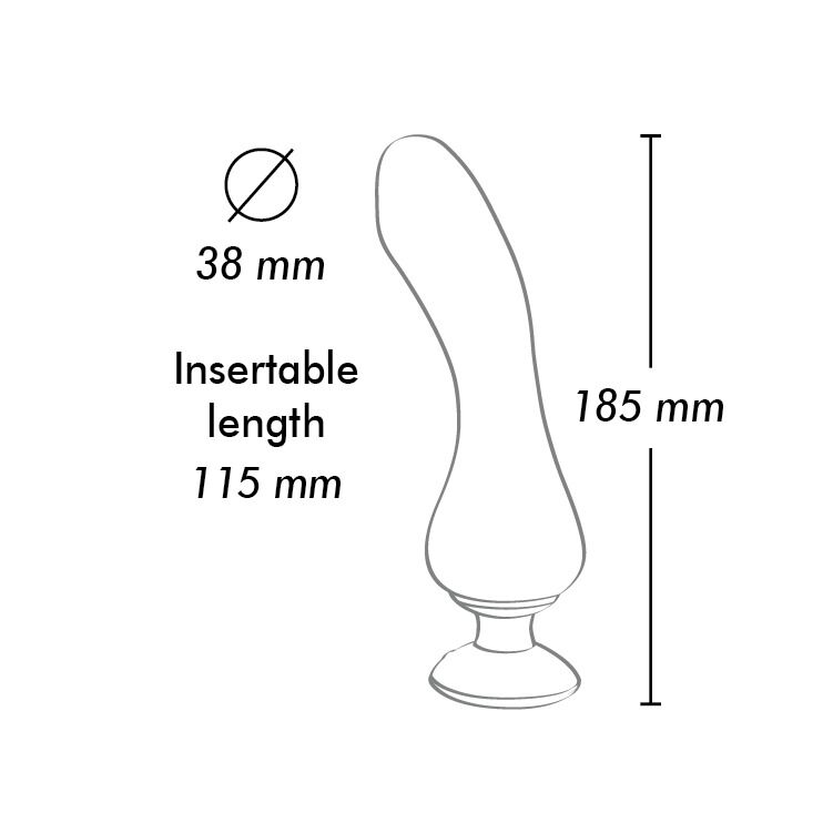 SO6905 Вибратор для точки G Shunga Sanya Black, гибкий ствол