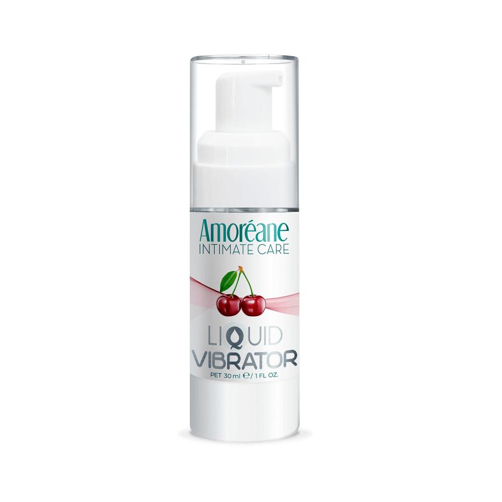 SO3984 Лубрикант с эффектом вибрации Amoreane Med Liquid Vibrator Cherry (30 мл)