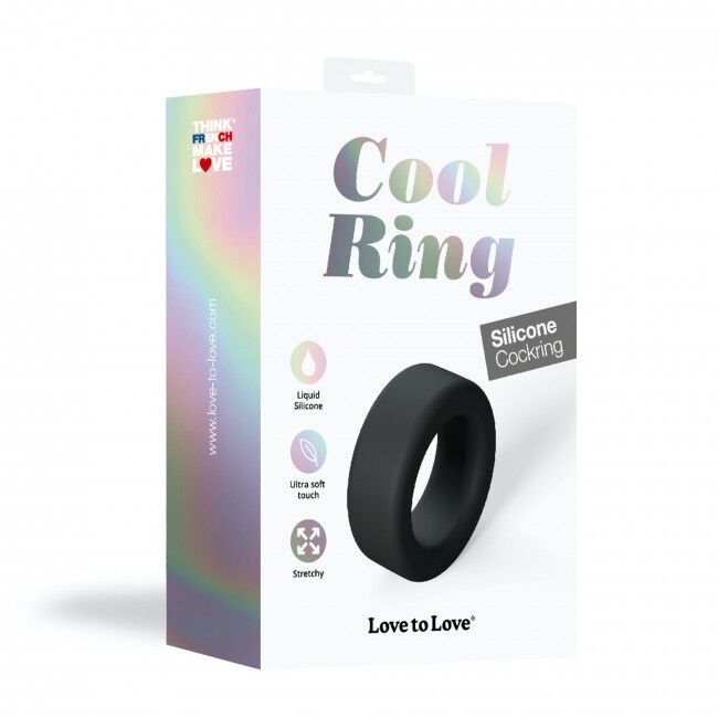 SO5090 Эрекционное кольцо широкое Love To Love COOL RING - BLACK ONYX