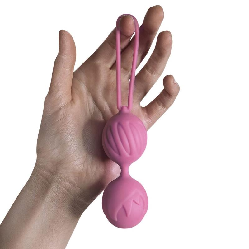 AD40301 Вагинальные шарики Adrien Lastic Geisha Lastic Balls BIG Pink (L), диаметр 4см, вес 90гр