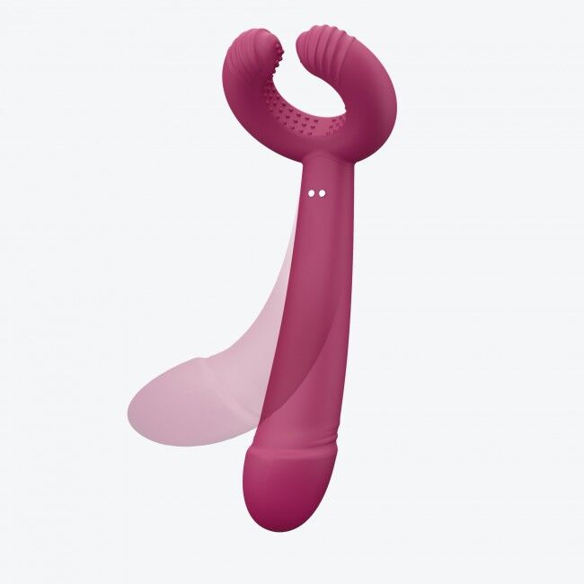SO5081 Вибратор для пар Love To Love PLEASE ME - PLUM STAR с тремя моторами, гибкий