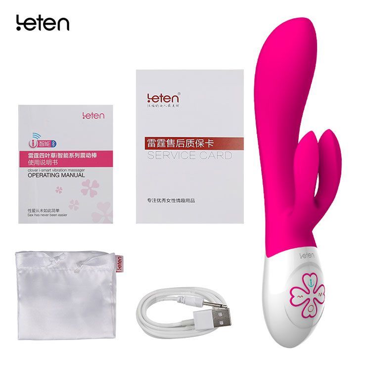 SO2132 Вибратор кролик Leten Sara со сдвоенным клиторальным стимулятором, 3 мотора