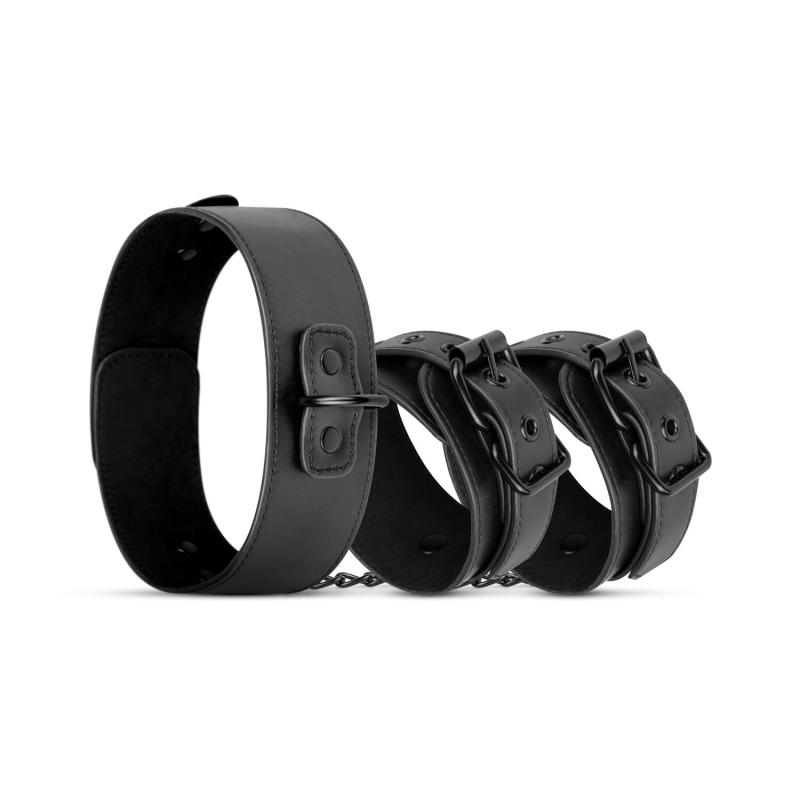 SO8805 Наручники с ошейником Bedroom Fantasies Collar & Cuffs - Black