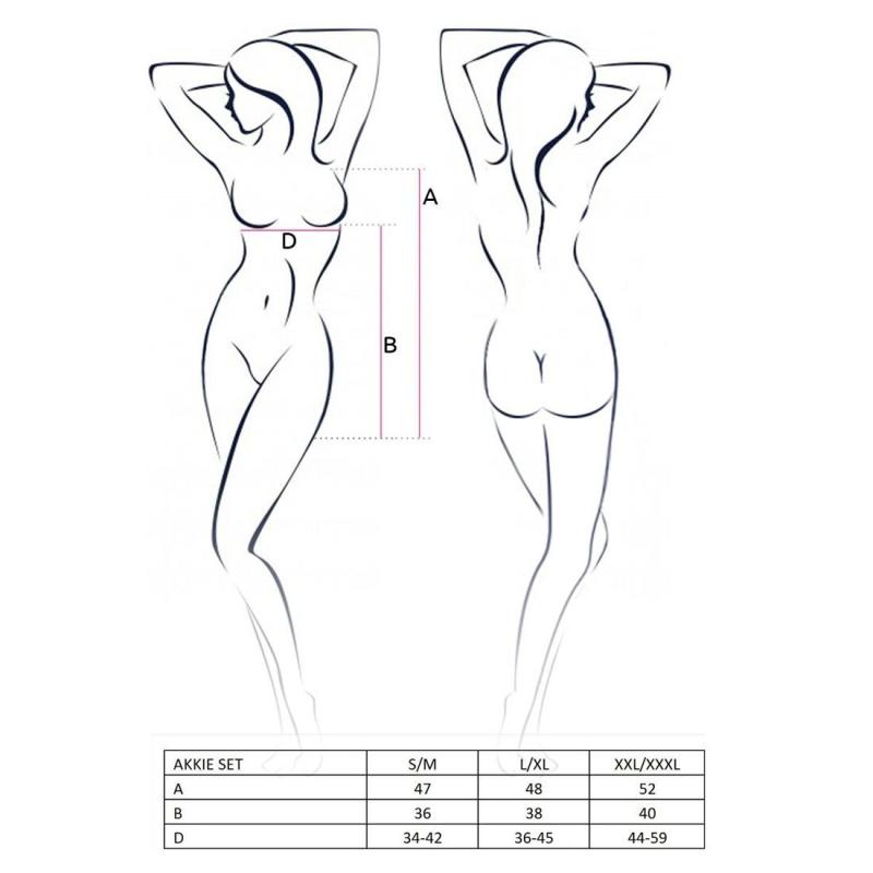 EL10202 Костюм медсестри AKKIE SET white S/M - Passion, сорочка, трусики, шапочка