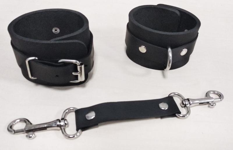 SO3421 Наручники Feral Feelings - Hand Restraints, натуральная кожа, черные