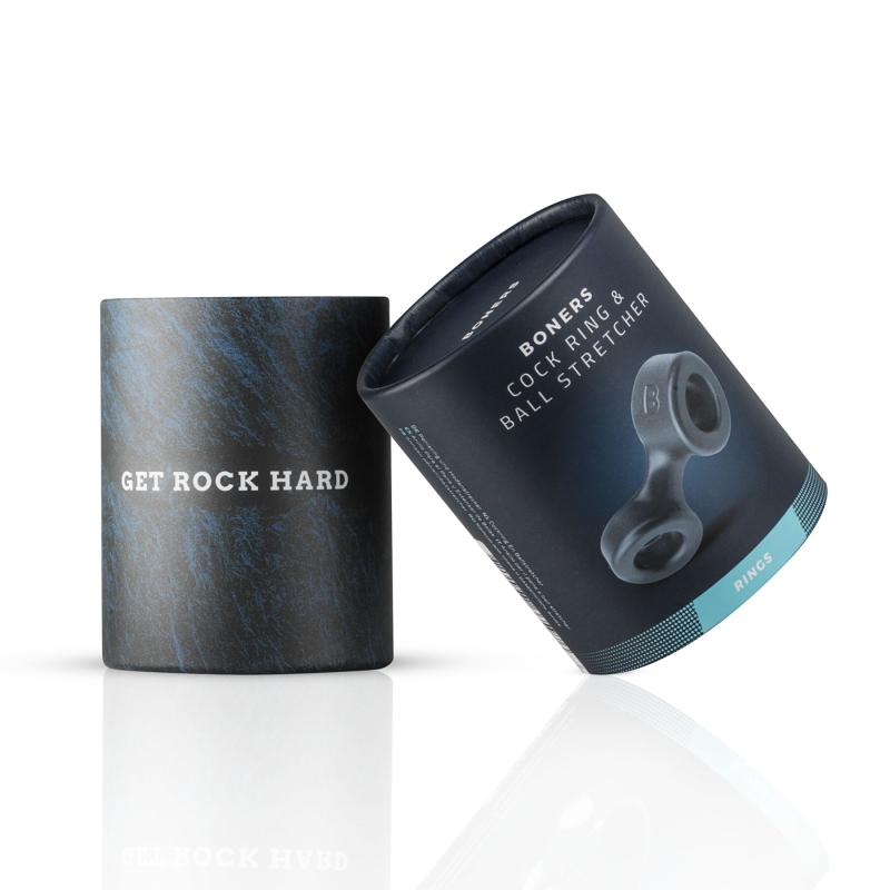 SO8852 Эрекционное кольцо Boners Cock Ring And Ball Stretcher - Grey