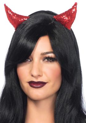 Дьявольские рожки с пайетками Leg Avenue Sequin devil horns