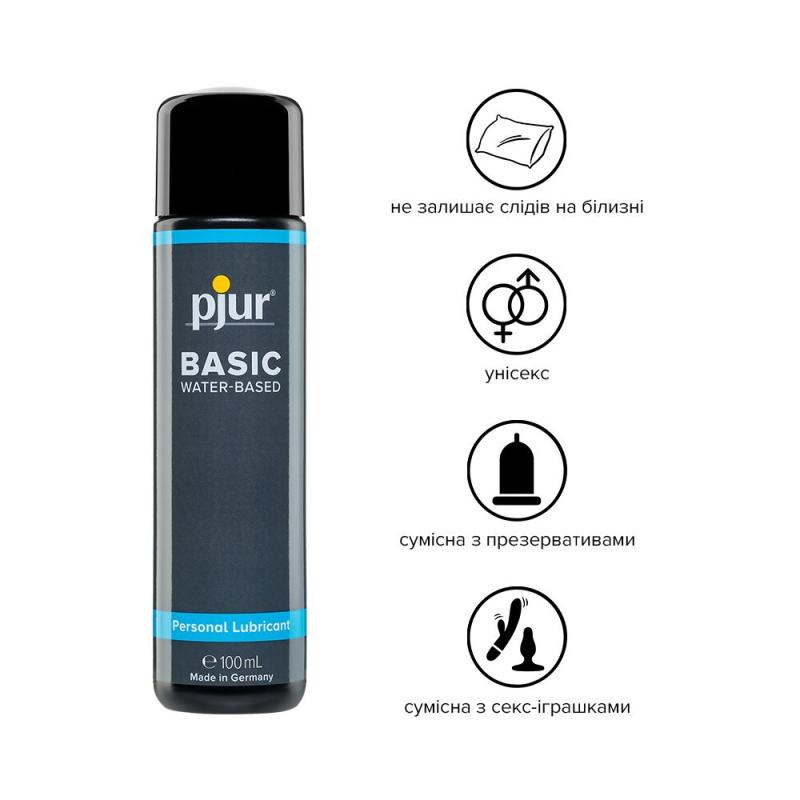 PJ10410 Смазка на водной основе pjur Basic waterbased 100 мл, идеальна для новичков, лучшее цена/качество