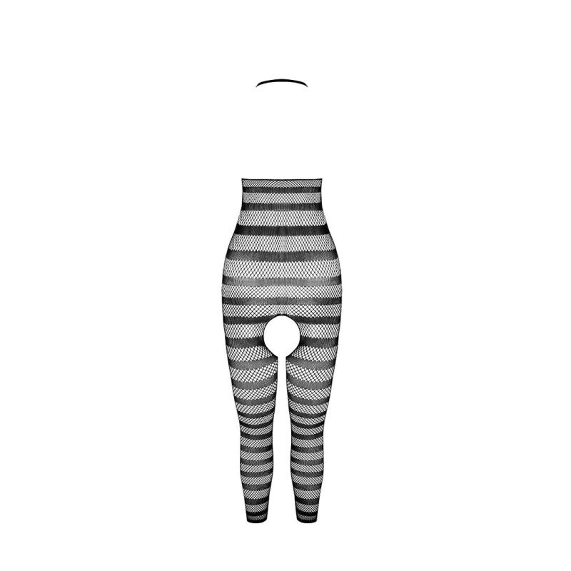 SO4732 Сетчатый бодистокинг с открытым животом Passion BS081 black