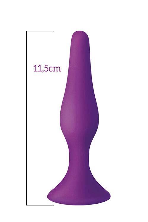 SO5011 Анальная пробка на присоске MAI Attraction Toys №33 Purple, длина 11,5cм, диаметр 3см