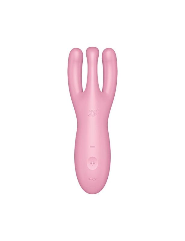 SO6082 Клиторальный смарт вибратор Satisfyer Threesome 4 Pink с тремя пальчиками