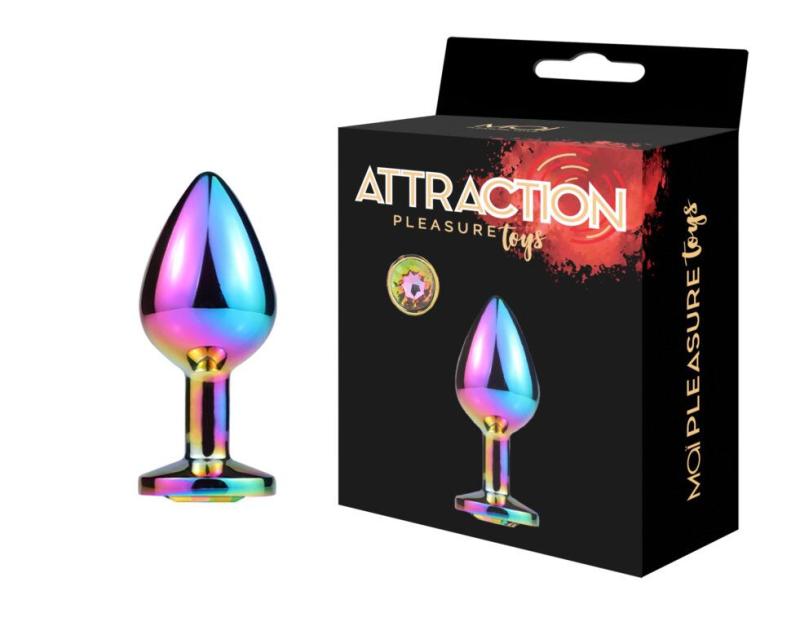 SO6039 Металлическая анальная пробка MAI Attraction Toys №73 Rainbow