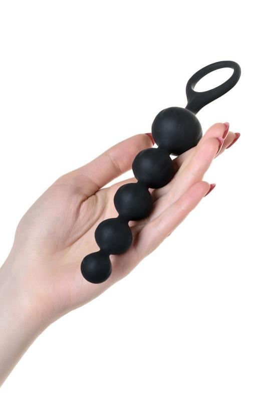 SO2740 Набор анальных бус Satisfyer Beads Black, силикон, макс. диаметр 3,3 см и 3,5 см