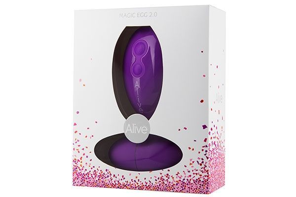 AL40523 Виброяйцо Alive Magic Egg 2.0 Purple с пультом ДУ, на батарейках
