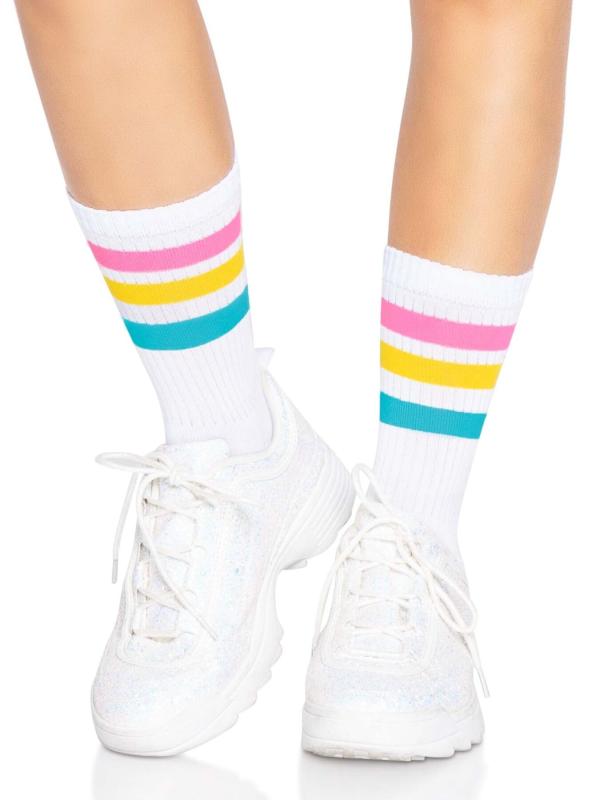 SO8585 Носки женские в полоску Leg Avenue Pride crew socks Pansexual, 37–43 размер