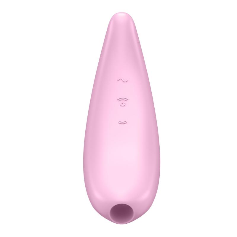 SO3893 Мощный вакуумный клиторальный стимулятор Satisfyer Curvy 3+ с управлением через интернет