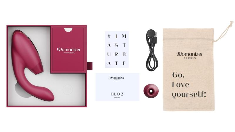 SO8755 Вакуумный клиторальный стимулятор Womanizer Duo 2 - Bordeaux