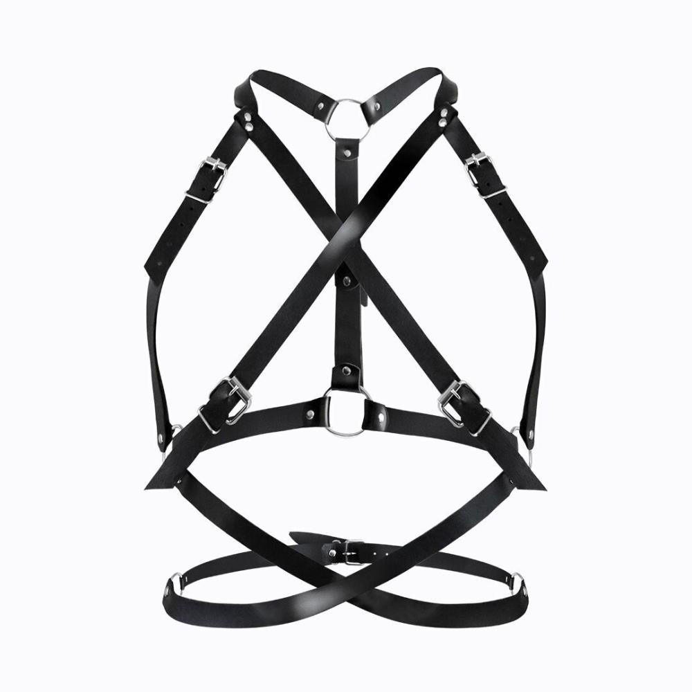 SO8399 Женская портупея Art of Sex - Agnessa Leather harness, Черный L-2XL