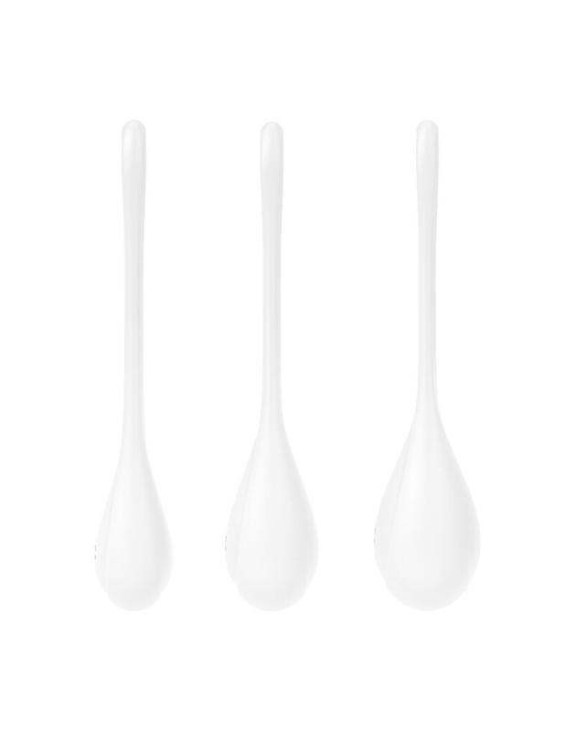 SO6735 Набор йони бусин Satisfyer Yoni Power 1 White, диаметр 2-2,5-3см, вес 22-46-74гр