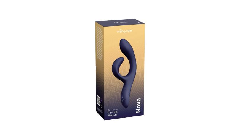 SO6931 Смарт вибратор-кролик We-Vibe Nova Midnight Blue, эргономичный, регулируемый угол наклона ствола