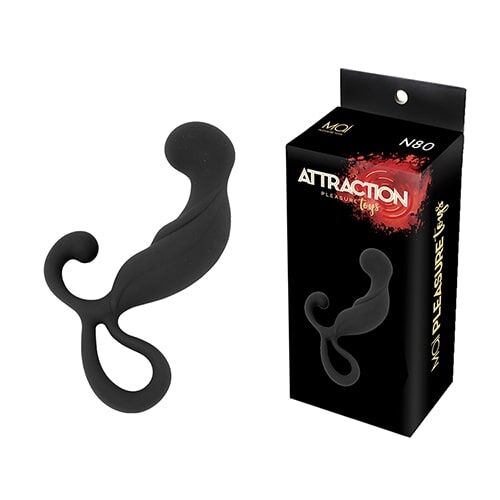 SO4639 Массажер простаты MAI Attraction Toys №80 Black, длина 13.4см, диаметр 3.2см