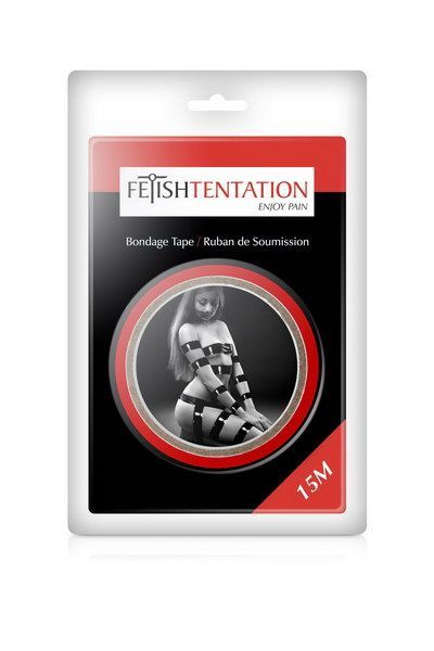 SO2235 Скотч для бондажа Fetish Tentation Red (15 м), не липнет к коже и волоскам, только сам к себе