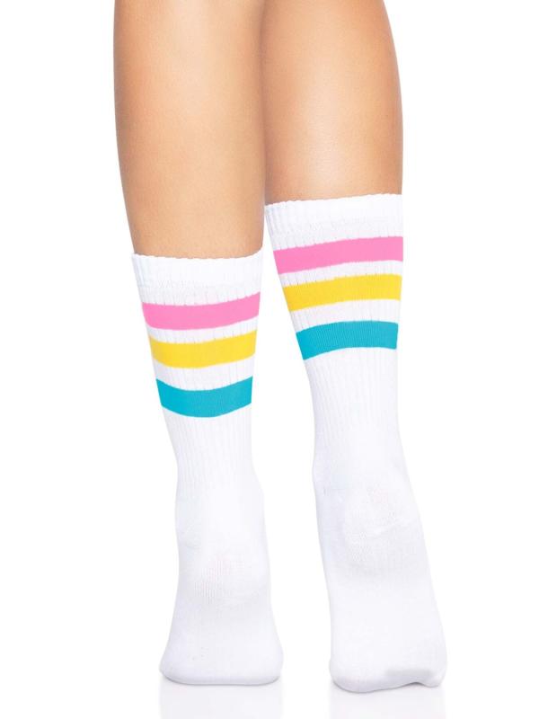 SO8585 Носки женские в полоску Leg Avenue Pride crew socks Pansexual, 37–43 размер