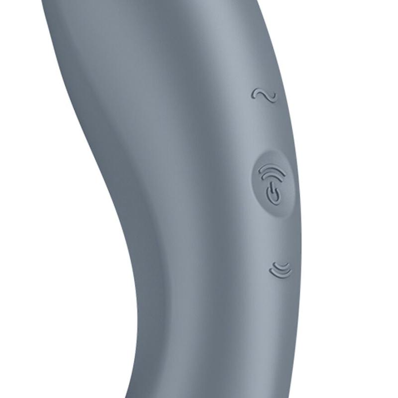 SO8408 Вакуумный стимулятор с вибрацией Satisfyer Curvy Trinity 1 Bluegrey, игрушка 3в1