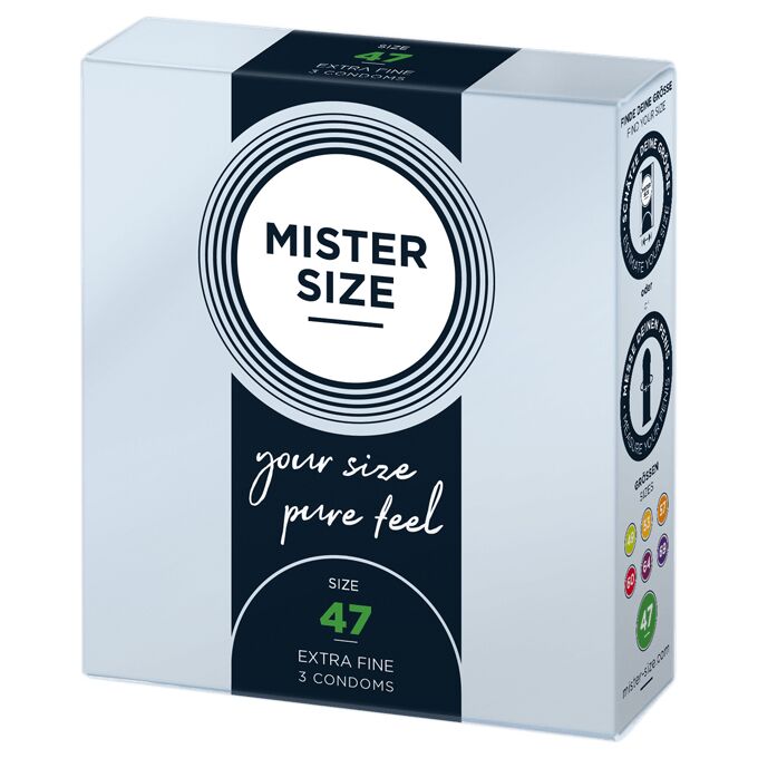 SO8032 Презервативы Mister Size - pure feel - 47 (3 condoms), толщина 0,05 мм