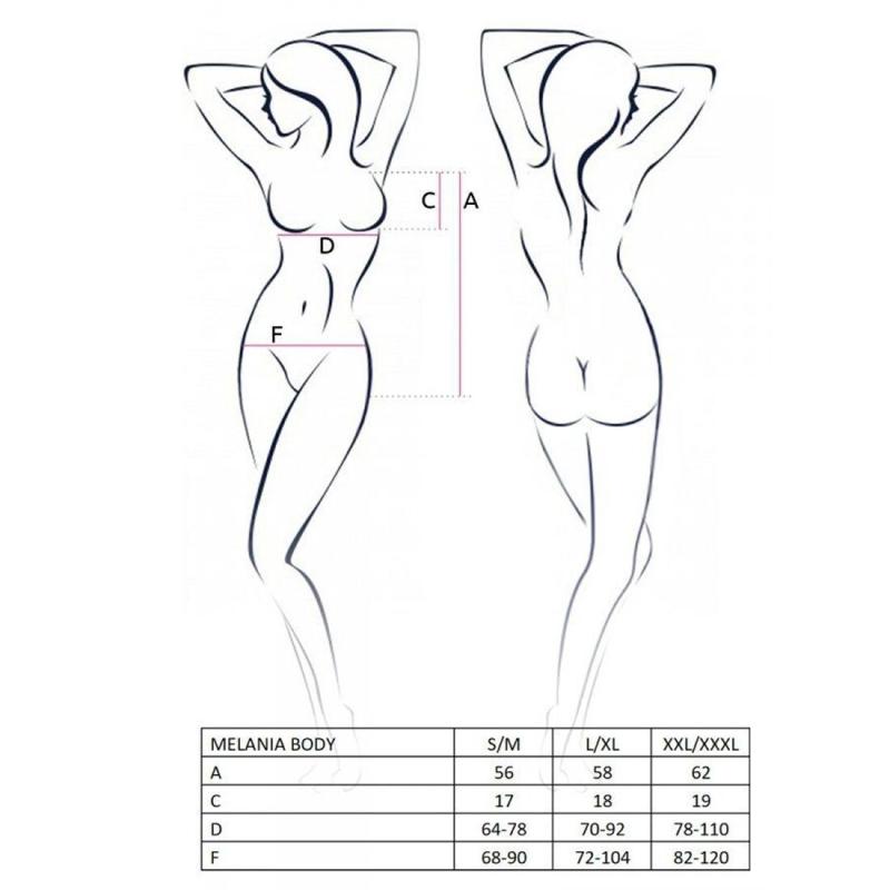 EL16302 Боди MELANIA BODY black S/M - Passion