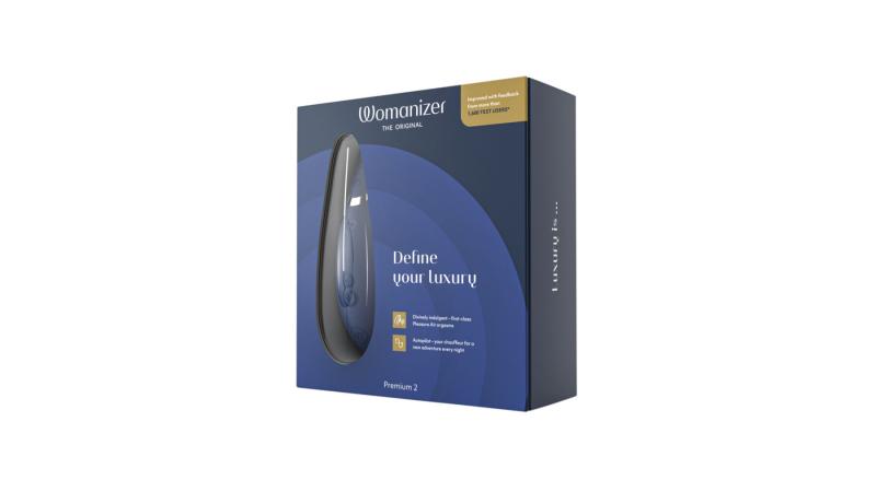 SO8752 Вакуумный клиторальный стимулятор Womanizer Premium 2 - Blueberry